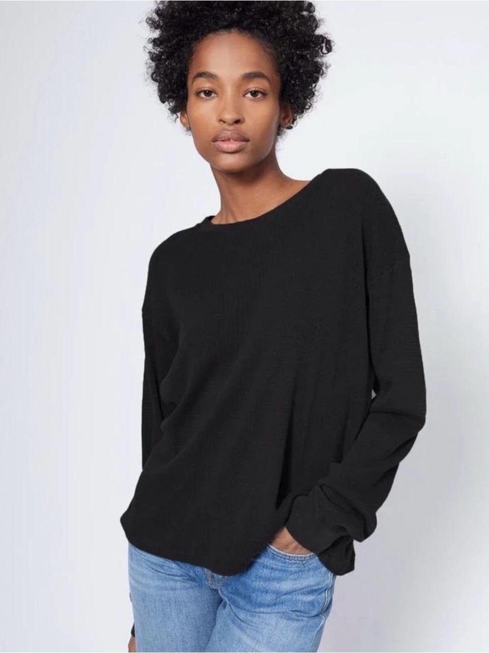 Re/Done Thermal Knit Long Sleeve - Size S